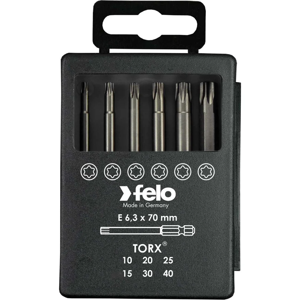 Набор бит Tx Industrial 70 мм в кейсе, 6 шт. Felo 03691716 — детальное фото