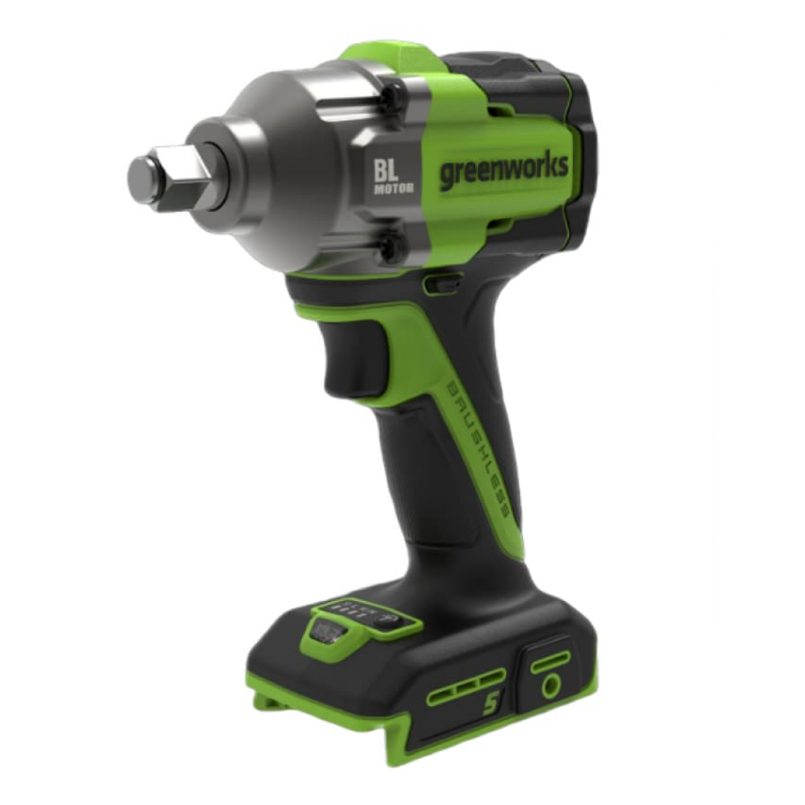 Гайковёрт ударный аккумуляторный Greenworks 24V 500Нм IW5500 3805007, бесщёточный — детальное фото