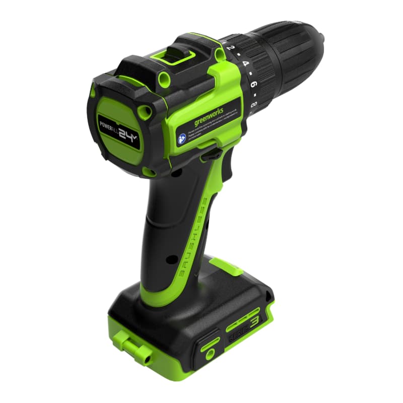 Дрель-шуруповерт Greenworks DD345 24V 3708307 (25/45 Нм) бесщеточная аккумуляторная — детальное фото