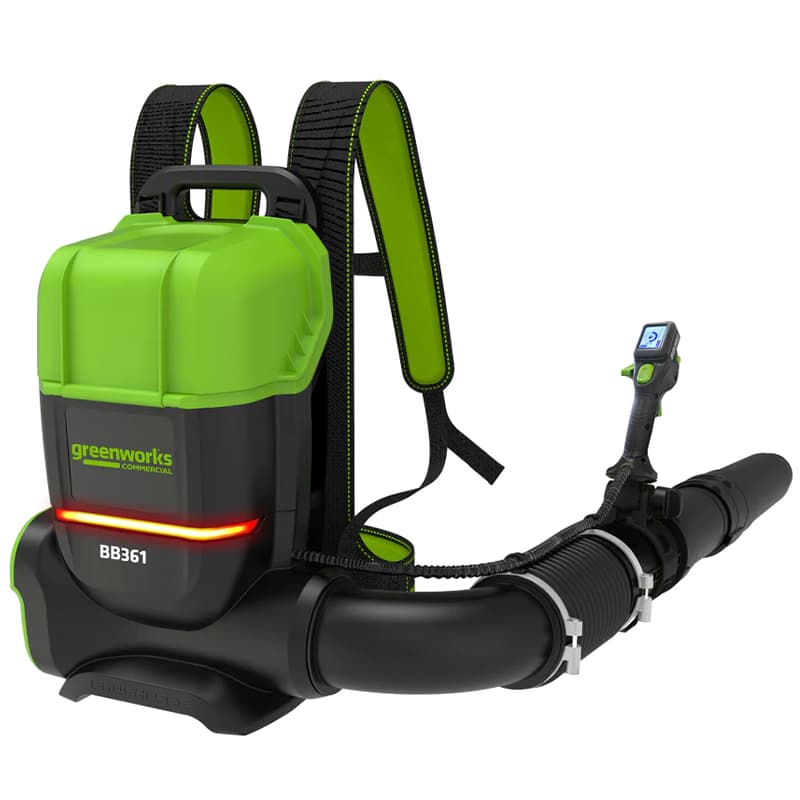 Воздуходув аккумуляторный, ранцевый Greenworks 82V GD82BP2 2408307, бесщеточный, без АКБ и ЗУ