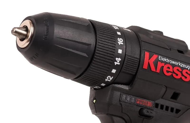 Дрель-шуруповерт ударная KRESS KU362 12V 38Нм бесщеточная аккумуляторная — детальное фото