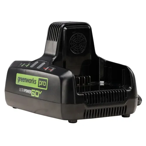Быстрое зарядное устройство для двух аккумуляторов Greenworks G60DC10 60V 2954407 (10 А) — детальное фото