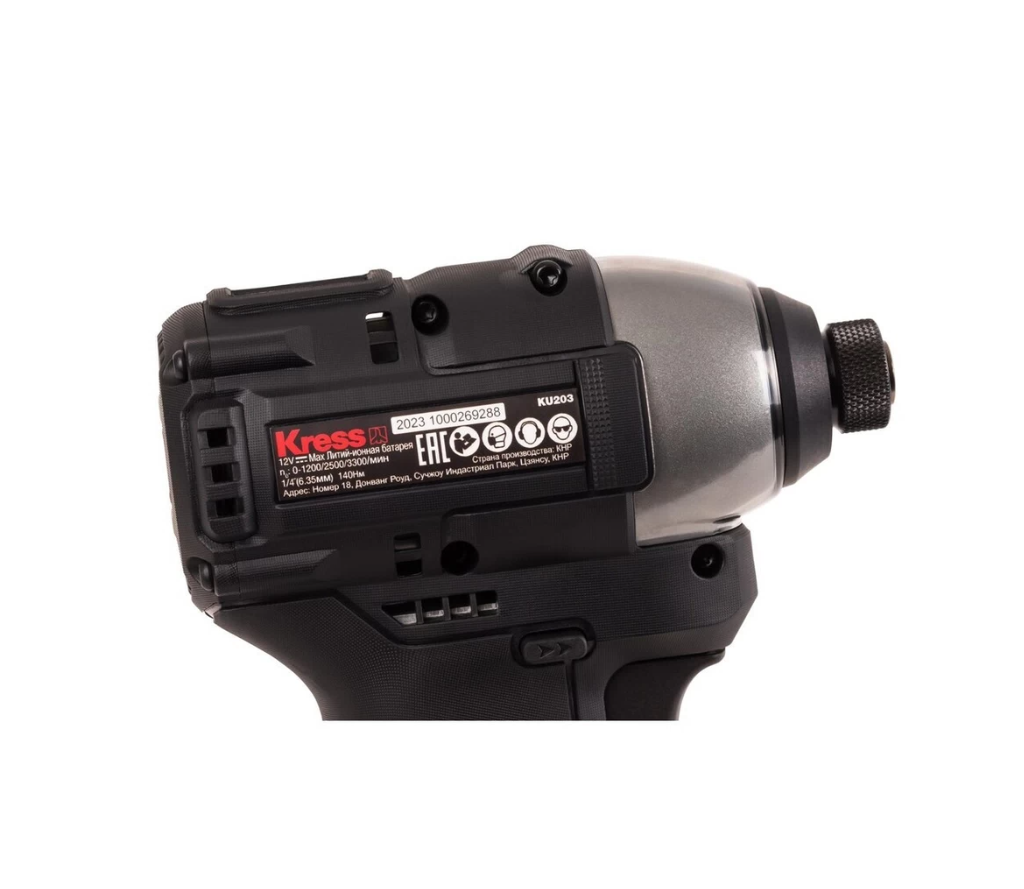 Винтоверт ударный KRESS KU203 12V 140 Нм бесщеточный аккумуляторный — детальное фото