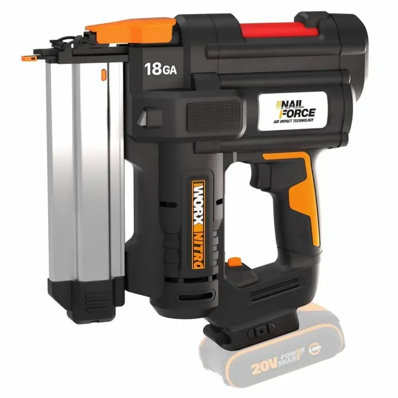Гвоздезабивной пистолет WORX WX842 20V бесщеточный аккумуляторный — детальное фото