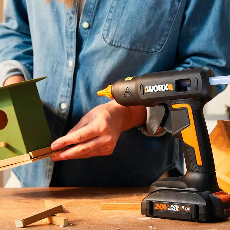 Клеевой пистолет WORX WX045 20V аккумуляторный — детальное фото