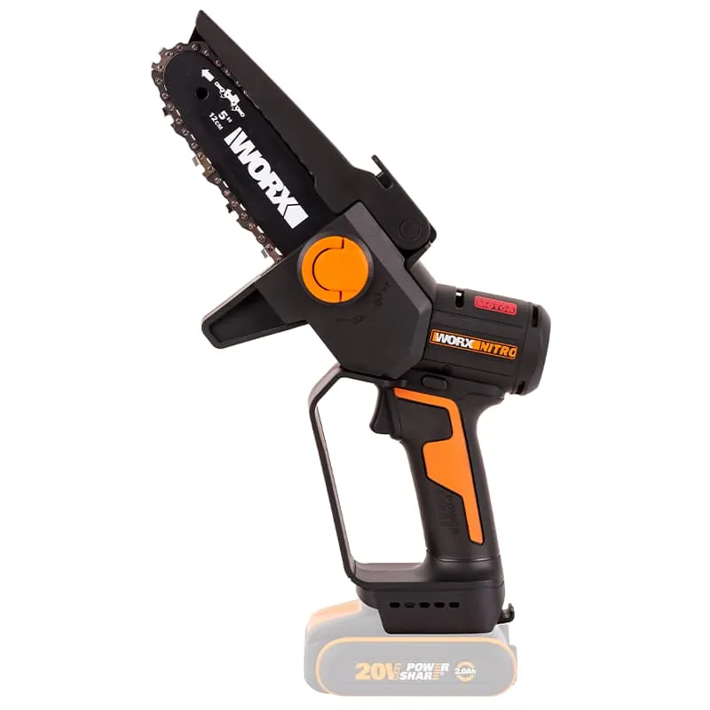 Мини-пила цепная WORX WG325E 20V 12 см бесщеточная аккумуляторная — детальное фото