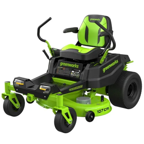 Газонокосилка с сиденьем Greenworks Zero Turn CrossoverT GC82ZT107 82V 7404107 (107 см) бесщеточная аккумуляторная — детальное фото