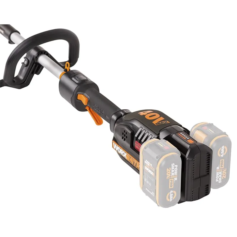 Триммер WORX NITRO WG186E.1 40V бесщеточный аккумуляторный — детальное фото