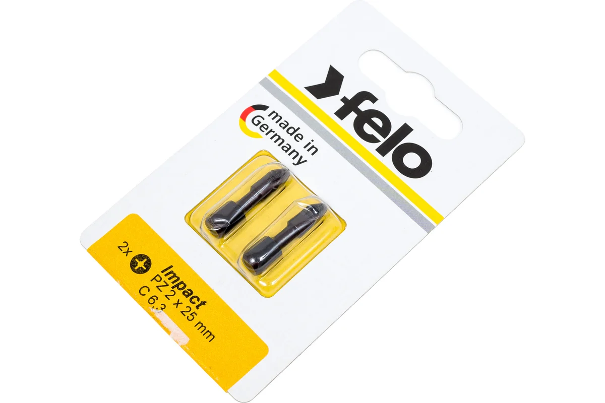 Бита крестовая ударная серия Impact 2 шт, PZ2X25 Felo 02102241 — детальное фото