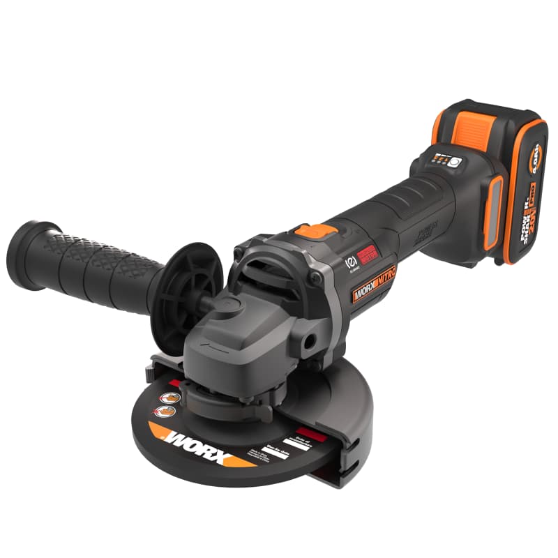 Угловая шлифмашина (болгарка) WORX WX815 20V бесщеточная аккумуляторная, с 4Ач АКБи 2А зарядкой