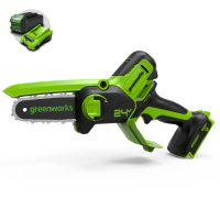 Цепная мини-пила Greenworks 24V G24MCS10 (10 см) аккумуляторная в Сочи