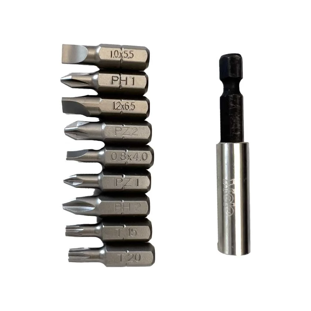 Набор бит SL/PH/PZ/T/BH 9 шт с битодержателем Felo 02093110 — детальное фото