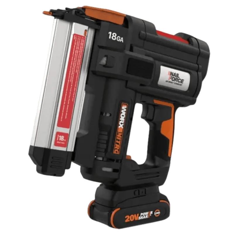 Гвоздезабивной пистолет WORX WX842 20V бесщеточный аккумуляторный — детальное фото