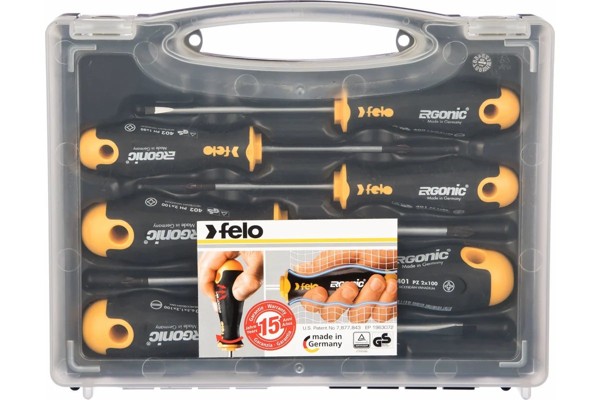 Набор отверток 6 шт. в кейсе Felo Ergonic 40010636 — детальное фото