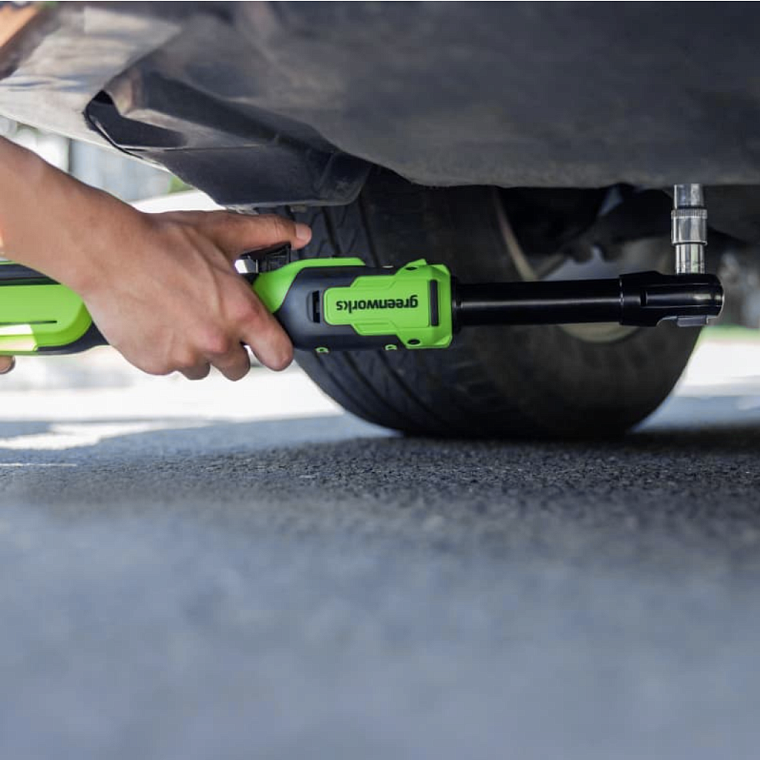 Гайковерт-трещотка удлиненная Greenworks GD24RWX 24V 3804207 (1/2") бесщеточная аккумуляторная
